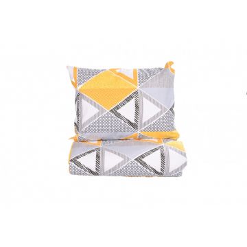 Lenjerie patut gradinita 5 piese bumbac 100% model Forme geometrice