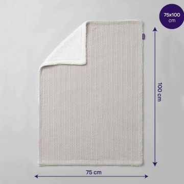 Paturica Lux Sherpa pentru bebelusi 75 x 100 cm grey Clevamama 3484