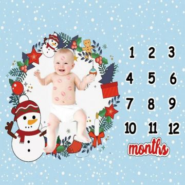 Paturica Milestone subtire pentru fotografii memorabile Craciun