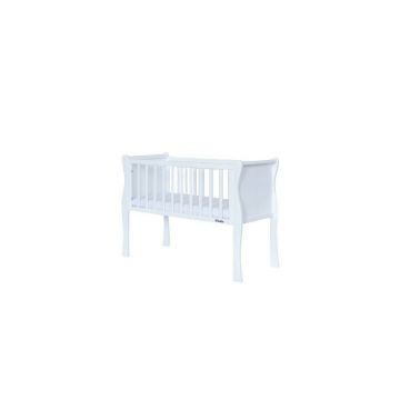 Patut suplimentar pentru copii, 90 x 40 cm, din lemn de pin, laterale MDF, Woodies Safe Dreams, Noble Crib, Alb