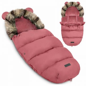 Sac de dormit 4in1, Orificii pentru carucior, sanie, 95 cm x 48 cm, Ricokids, Elmi, Dusty Pink