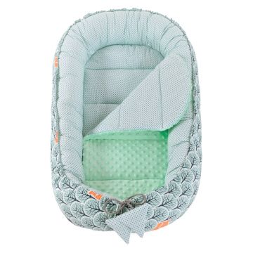 Set Babynest 2 in 1 Nichiduta din bumbac Minky Forest