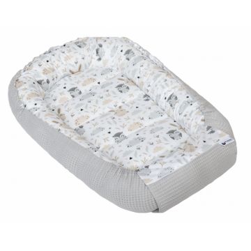 Set Babynest 2 in 1 Nichiduta din bumbac Waffle Glade Grey