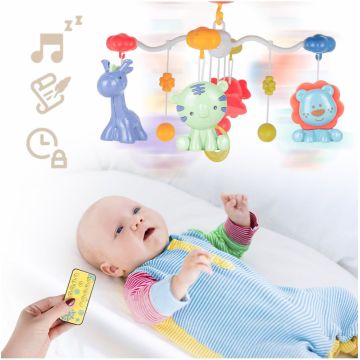 Carusel muzical pentru patut copii Malplay, cu proiector si telecomanda