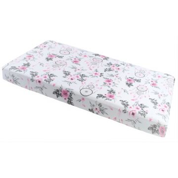 Cearceaf cu elastic Nichiduta 120x60 cm Flowers Pink