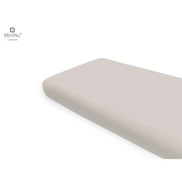Miminu - Cearceaf cu elastic, Din bumbac certificat Oeko Tex Standard 100, Pentru pat 160x80 cm, Colectia Royal, Beige