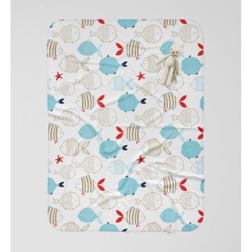 Pătură pentru copii albă 85x125 cm – OYO kids