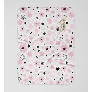 Pătură pentru copii albă/roz 85x125 cm – OYO kids