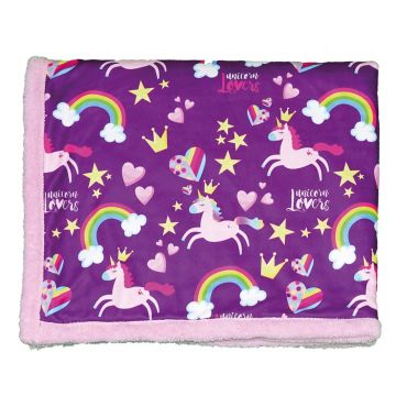 Pătură pentru copii roz/mov 80x100 cm – OYO kids