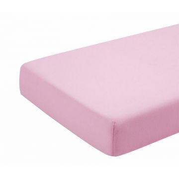 Cearceaf roz KidsDecor cu elastic din bumbac 63 x 127 cm