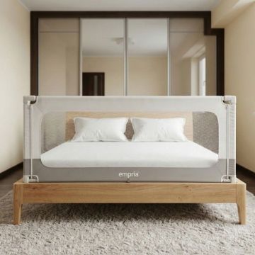 Bariera protectie pat copii, model SELECT Empria, interconectabila, reglabila si culisanta, inaltime ajustabila pana la 88 cm, lungime 150 cm