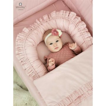Cearceaf cu elastic Miminu din bumbac 160x80 cm Royal Powder Pink