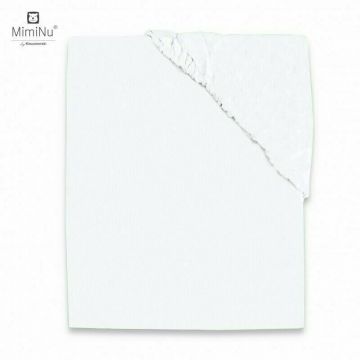 Cearceaf Jerse MimiNu cu elastic pentru pat 160x80 cm White