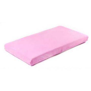 Cearsaf de bumbac jersey cu elastic Sensillo 120x60 cm Roz