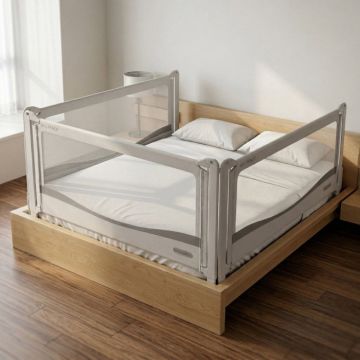 PACHET PREMIUM: 3 Protectii laterale pat, PREMIUM XXL dimensiuni 150x200 cm + 2 Seturi Conectori