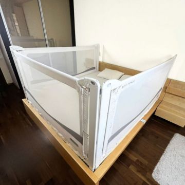 PACHET PREMIUM: 3 Protectii laterale pat, PREMIUM XXL dimensiuni 200x200 cm + 2 Seturi Conectori