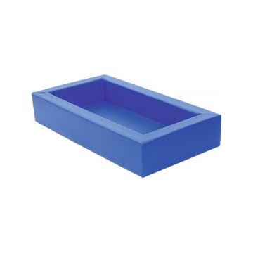 Patut pentru cresa, albastru inchis, 140 x 75 x 25 cm, din spuma, cu saltea 8 cm grosime inclusa