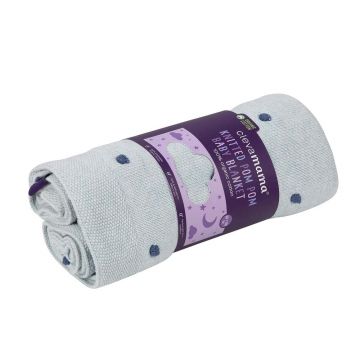 Paturica tricotata Clevamama din bumbac organic 80x100 cm 3492