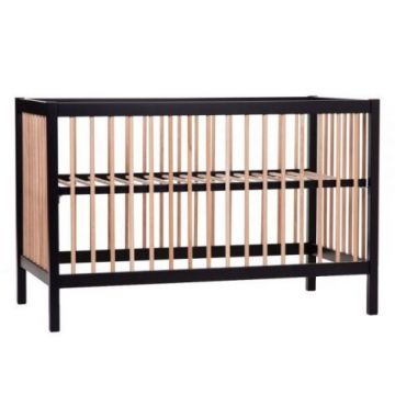 Patut Childhome Cot 97 Fag 60x120 cm, Natural/Negru