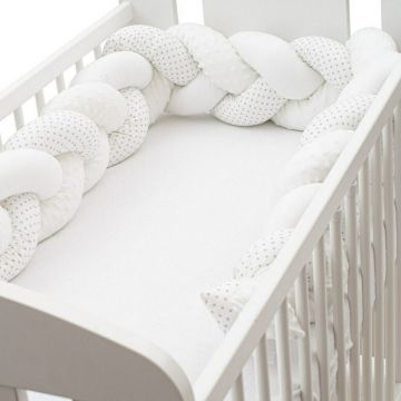 Protectie laterala pentru patut tip bumper New Baby 225 cm MinkyDot