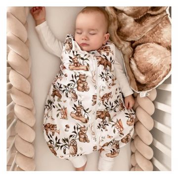 Sac de dormit cu picioare bumbac 1 tog Eucalipt S 1 - 3 ani