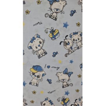 Saltea basic cu animalute 120604 cm blue Kreis Design