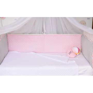 Set 4 aparatori plus minky groase, Gri Crem