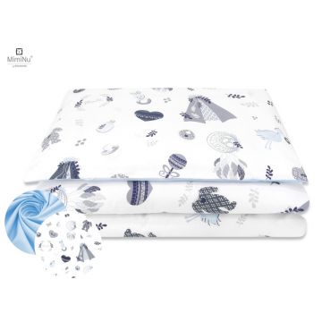 Set pentru bebelusi 6+1 piese MimiNu 120x60 cm Baby Shower Blue