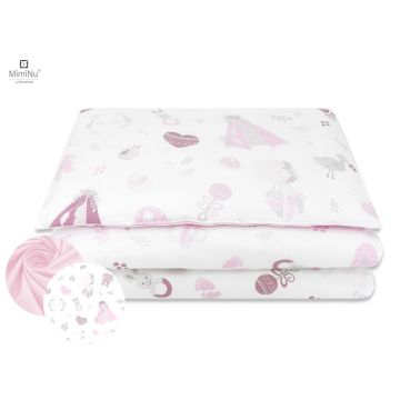 Set pentru bebelusi 6+1 piese MimiNu 120x60 cm Baby Shower Pink