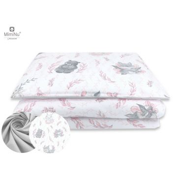 Set pentru bebelusi 6+1 piese MimiNu 120x60 cm Lulu Rose