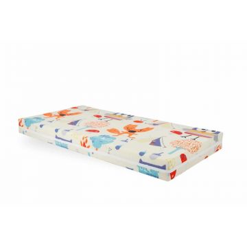 Somnart - Saltea Pat Ortopedica cu husa protectie impermeabila pentru bebelusi si copii model Bufnita 70x140
