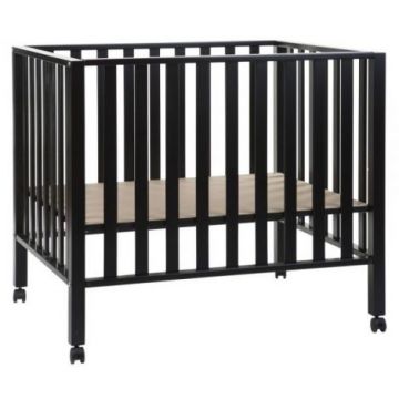 Tarc Childhome 94 cu roti 75x95 cm Lemn, Black Tarc Childhome 94 cu roti 75x95 cm Lemn, Black