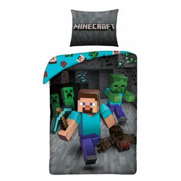 Lenjerie de pat, Minecraft Creepers, 140x200 cm