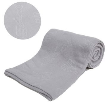 Paturica bebe din fleece gri, 75 x 100 cm, Soft Touch
