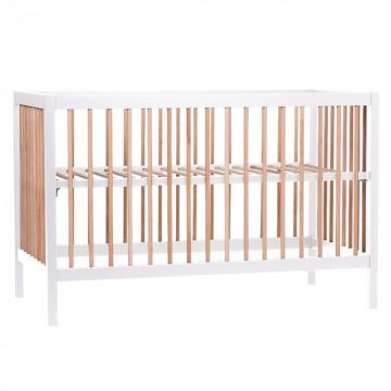 Patut Childhome Cot 97 Fag 60x120 cm, Natural Alb