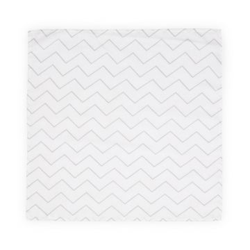 Scutec din bumbac Lorelli 80x80 cm grey zig zag