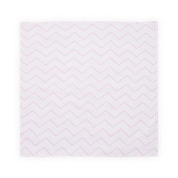 Scutec din bumbac Lorelli 80x80 cm pink zig zag