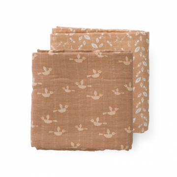 Set 2 paturici muselina Fresk pentru infasat 120x120 cm Birds