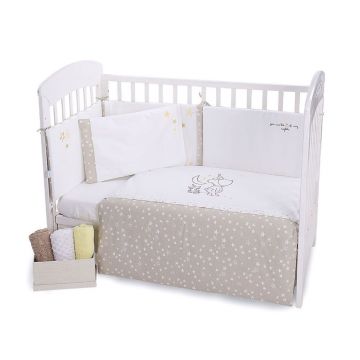 Set lenjerie de pat 6 piese 60x120 Kikka Little Dreamer Stars