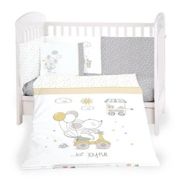 Set lenjerie de pat 6 piese Kikka Joyful Mice 60x120 cm