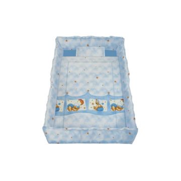 Set lenjerie de pat 60 x 120 Lorelli Lilli Sleepy Blue - 5 articole