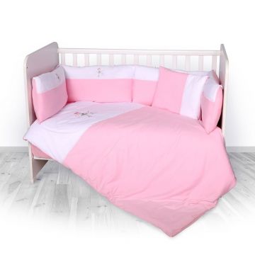 Set lenjerie Lorelli Jursey Za-Za 60 x 120 pink, 7 articole