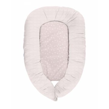 Baby nest Kikkaboo din spuma cu memorie 3 in 1 Confetti Pink