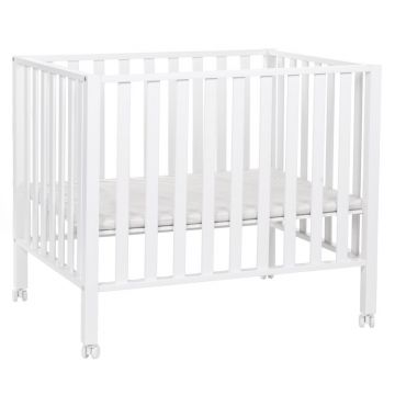 Childhome - Tarc 94 cu roti 75x95 cm Lemn, Alb