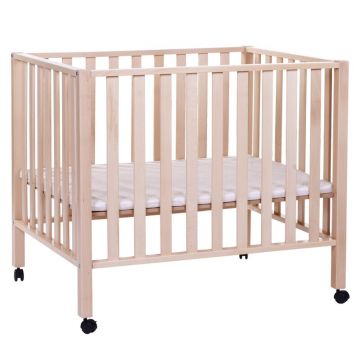 Childhome - Tarc 94 cu roti 75x95 cm Lemn, Natural