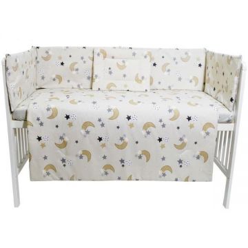 Lenjerie patut cu 5 piese Cream Moon Dark