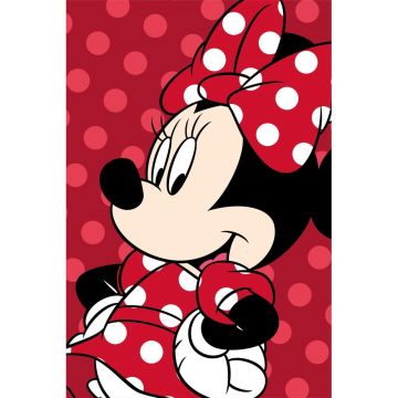 Pătură pentru copii roșie din micropluș 100x150 cm Minnie – Jerry Fabrics