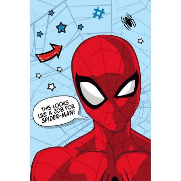 Pătură pentru copii roșu-albastru din micropluș 100x150 cm Spiderman – Jerry Fabrics