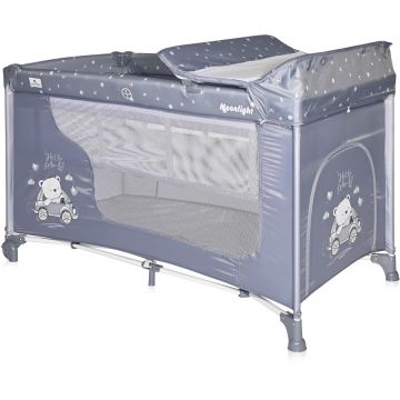 Patut MOONLIGHT 2 niveluri  Silver Blue Car