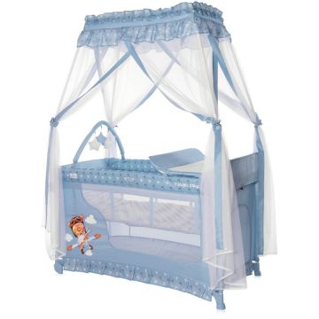 Patut Pliabil stil Baldachin Magic Sleep cu Accesorii  Blue Adventure